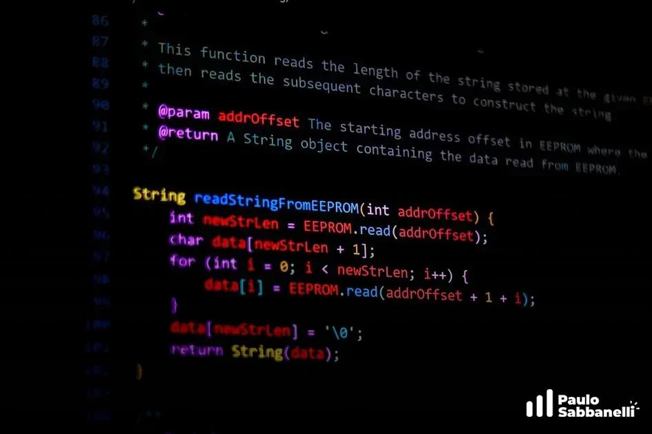 Código Java lendo uma string armazenada na memória EEPROM de um dispositivo