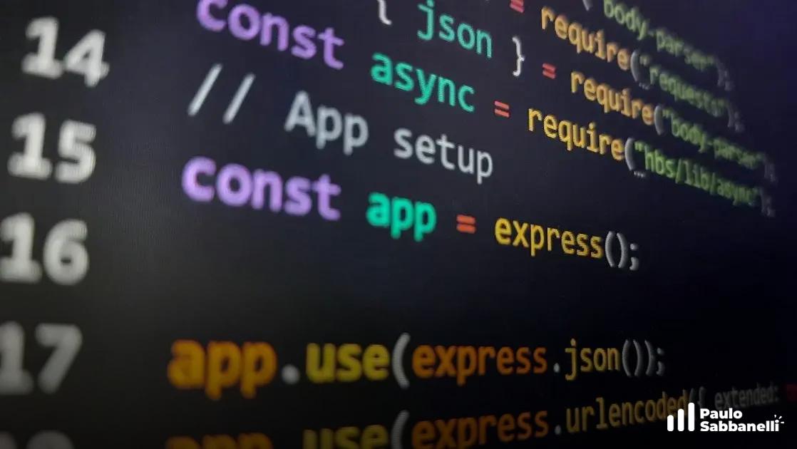 Código Node.js com Express, body-parser e configuração inicial do servidor em editor escuro